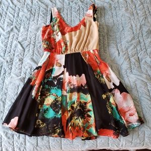 Floral watercolor dress